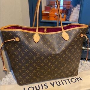 Louis Vuitton Classic Monogram Tote in Brown and Tan